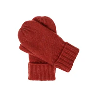 Fleece-Lined Knit Mittens