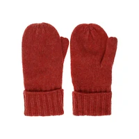 Fleece-Lined Knit Mittens