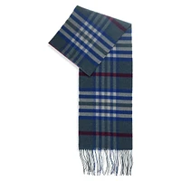 Fringed Exploded Plaid Scarf