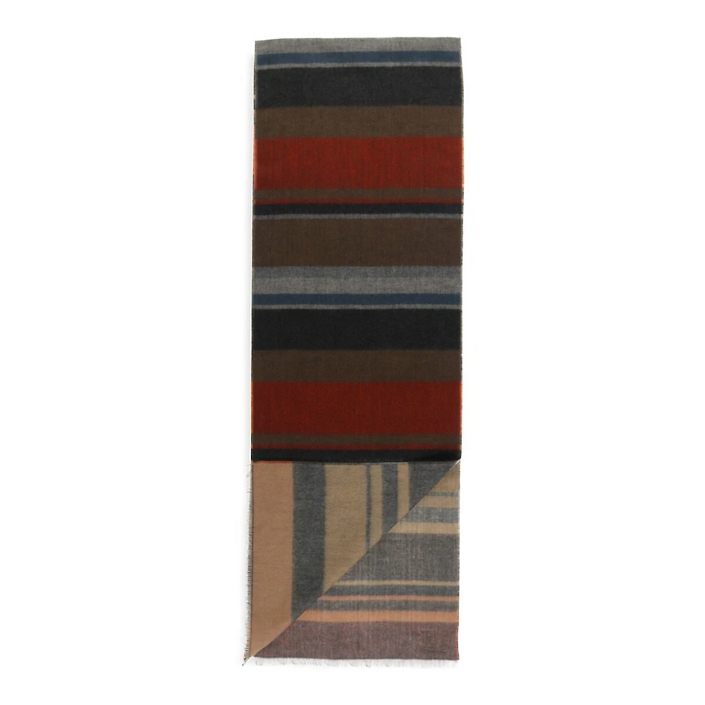 Reversible Block Stripe Scarf