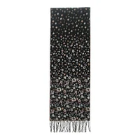 Fringed Floral-Print Scarf