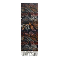 Fringed Ombré Paisley Scarf