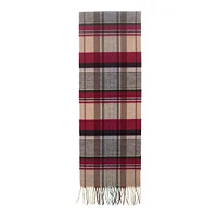 Fringed Plaid Scarf