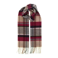 Fringed Plaid Scarf