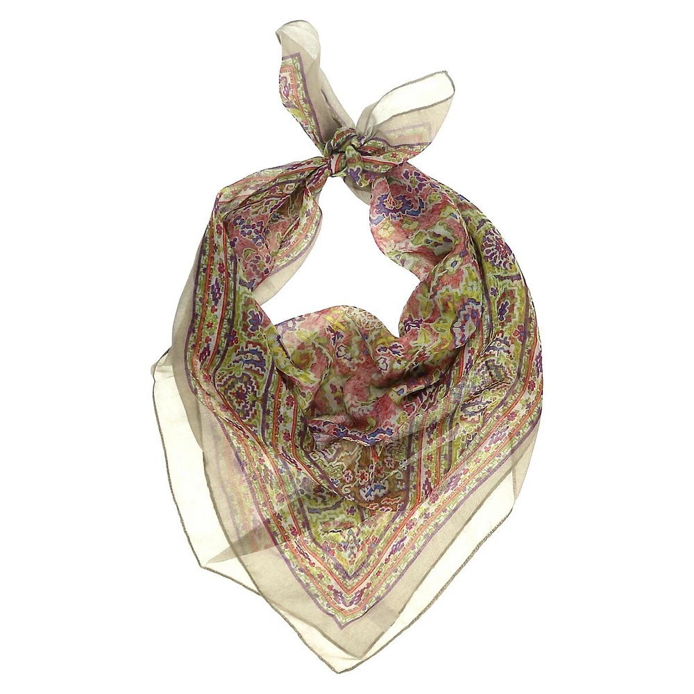 Blurred Paisley Square Scarf