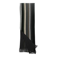 Stripes-To-Solid Reversible Knit Scarf