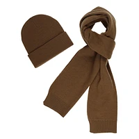 Merino Wool-Blend Hat & Scarf 2-Piece Set