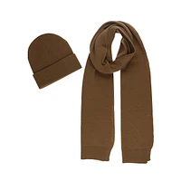 Merino Wool-Blend Hat & Scarf 2-Piece Set