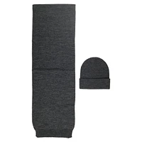 Merino Wool-Blend Hat & Scarf 2-Piece Set