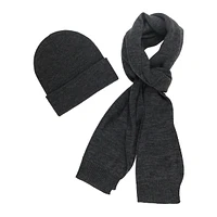 Merino Wool-Blend Hat & Scarf 2-Piece Set