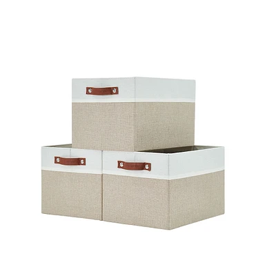 Collapsible Fabric Storage Bin 3-pack