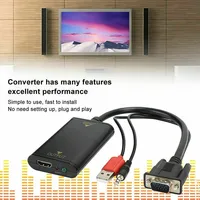 VGA to HDMI Male to Female Video Adapter Cable Converter