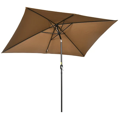 Rectangle Aluminum Tilt Patio Umbrella