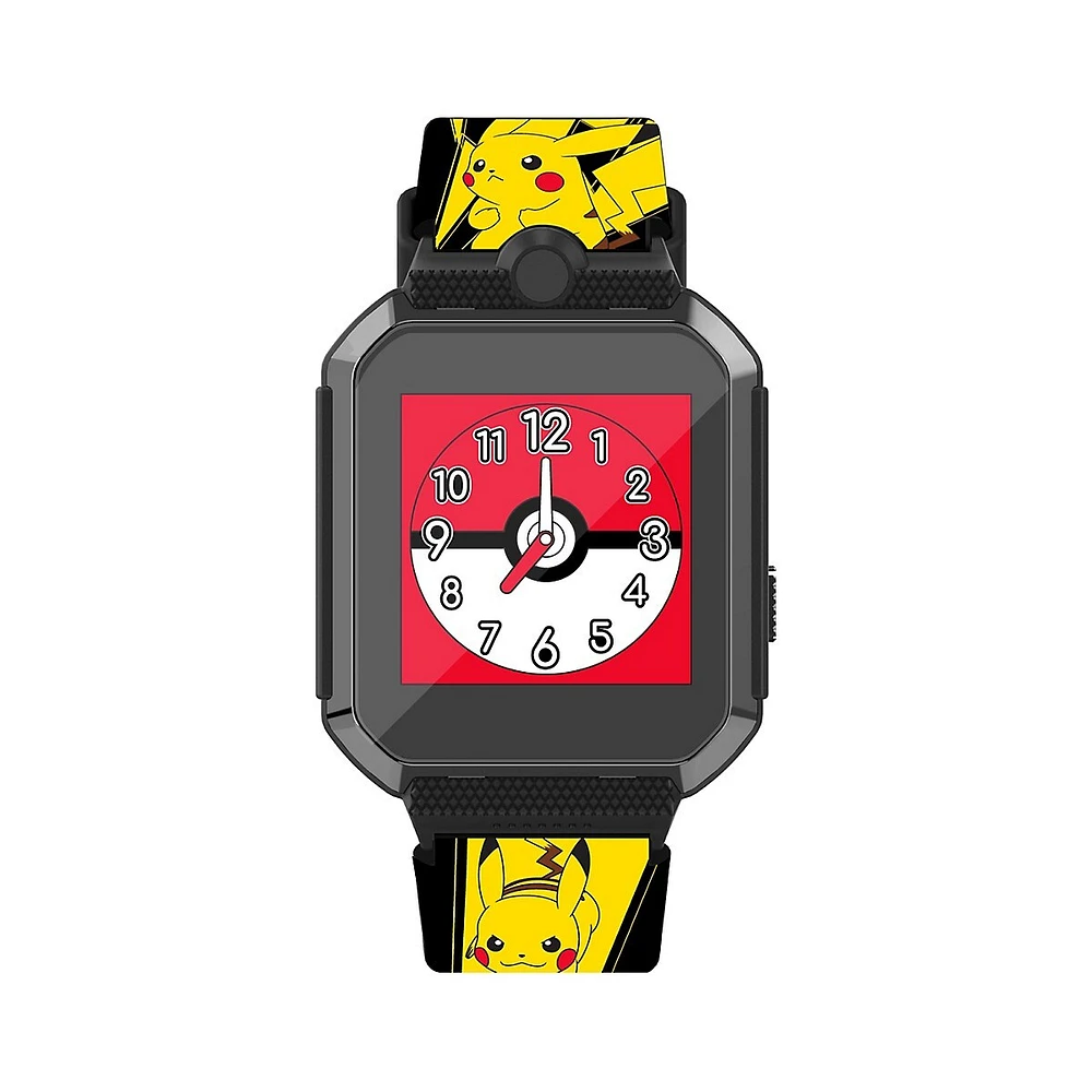 Montre intelligente interactive à écran tactile Pokémon pour enfants (sous licence)