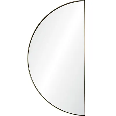 Modern Glamour Half-Moon Framed Semi-circle Wall Mirror