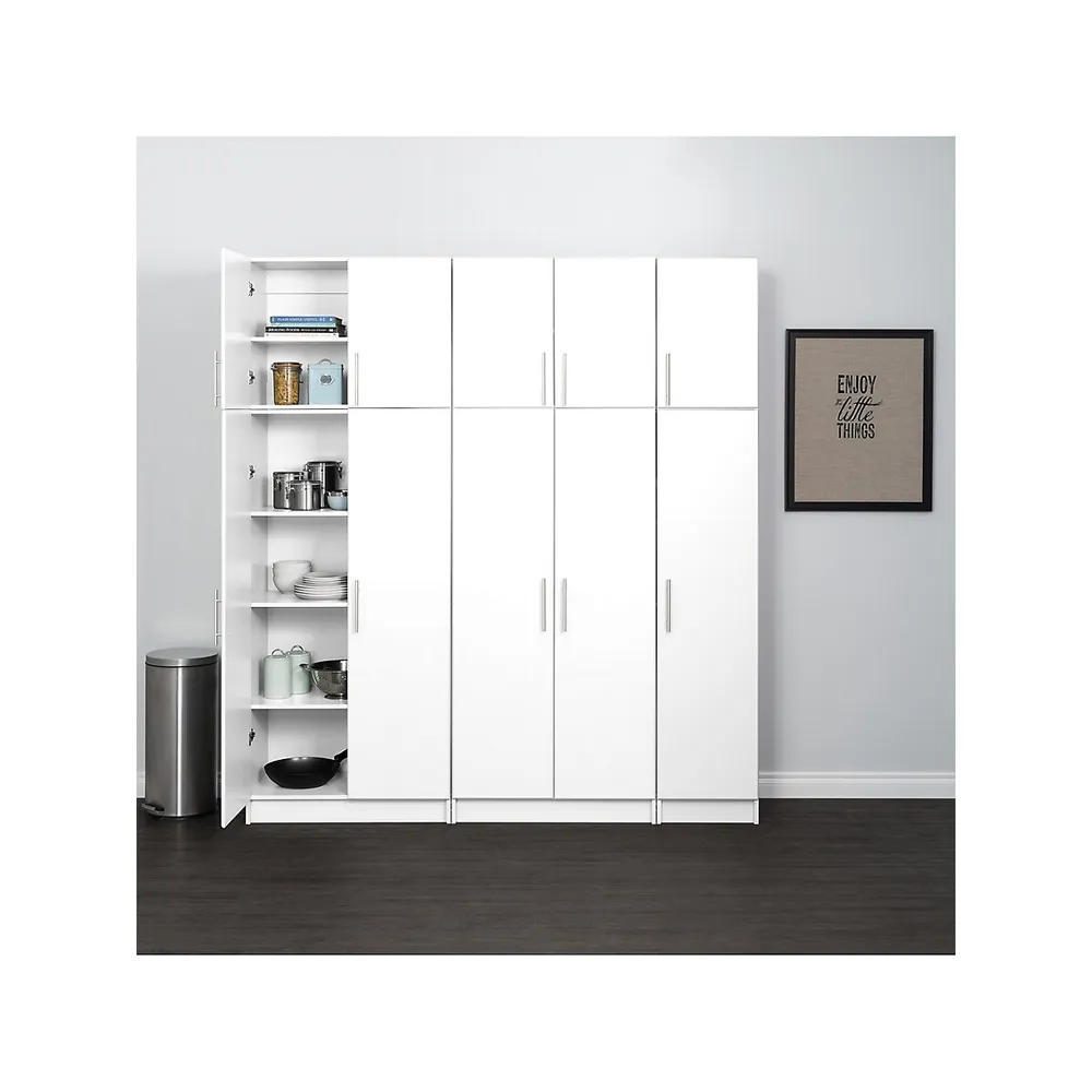 96 Elite with 6 Storage Cabinet Set Black - Prepac