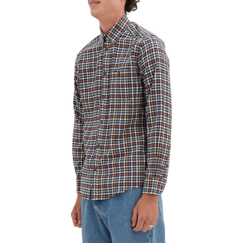 Semi-Fit Pocket Plaid Shirt
