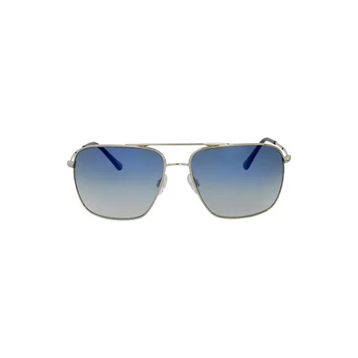 58MM Square Wrap Aviator Sunglasses
