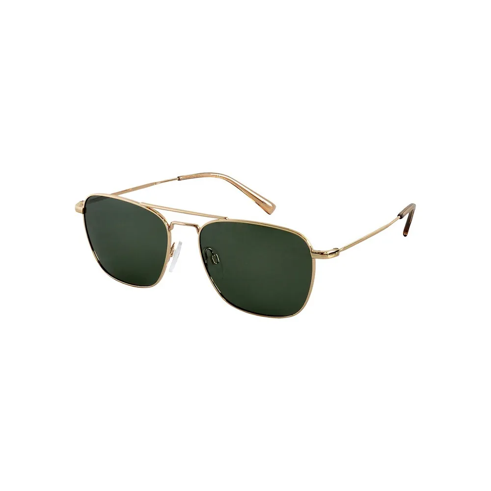 55MM Square Aviator Sunglasses