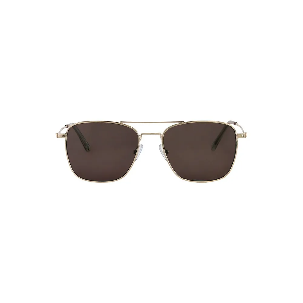 55MM Square Aviator Sunglasses