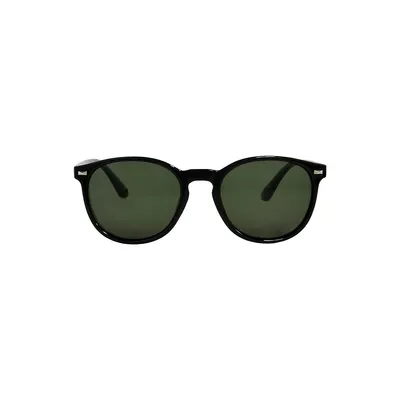 Heritage 52MM Polarized Round Sunglasses