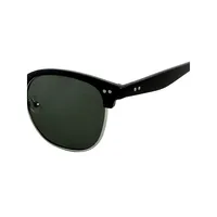 52MM Browline Wide-Fit Square Sunglasses