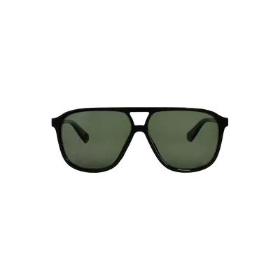 Polarized Wide-Fit 57MM Aviator Sunglasses