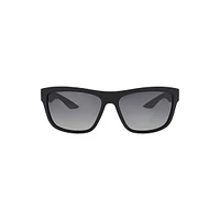 53MM Modified Rectangle Polarized Sunglasses