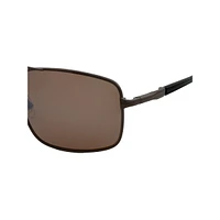 55MM Rectangle Aviator Polarized Sunglasses