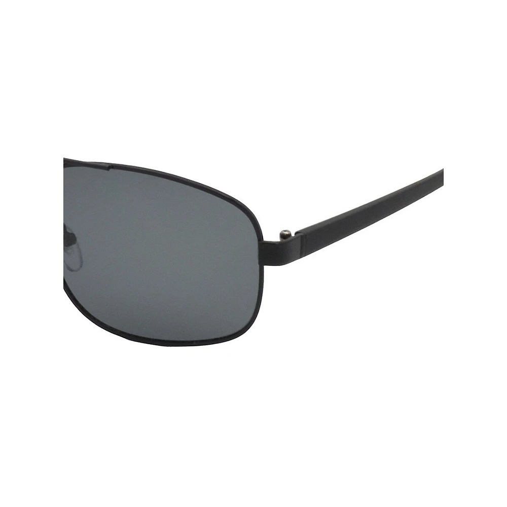 Lunettes de soleil aviateur rectangulaires à verres polarisés, 55 mm