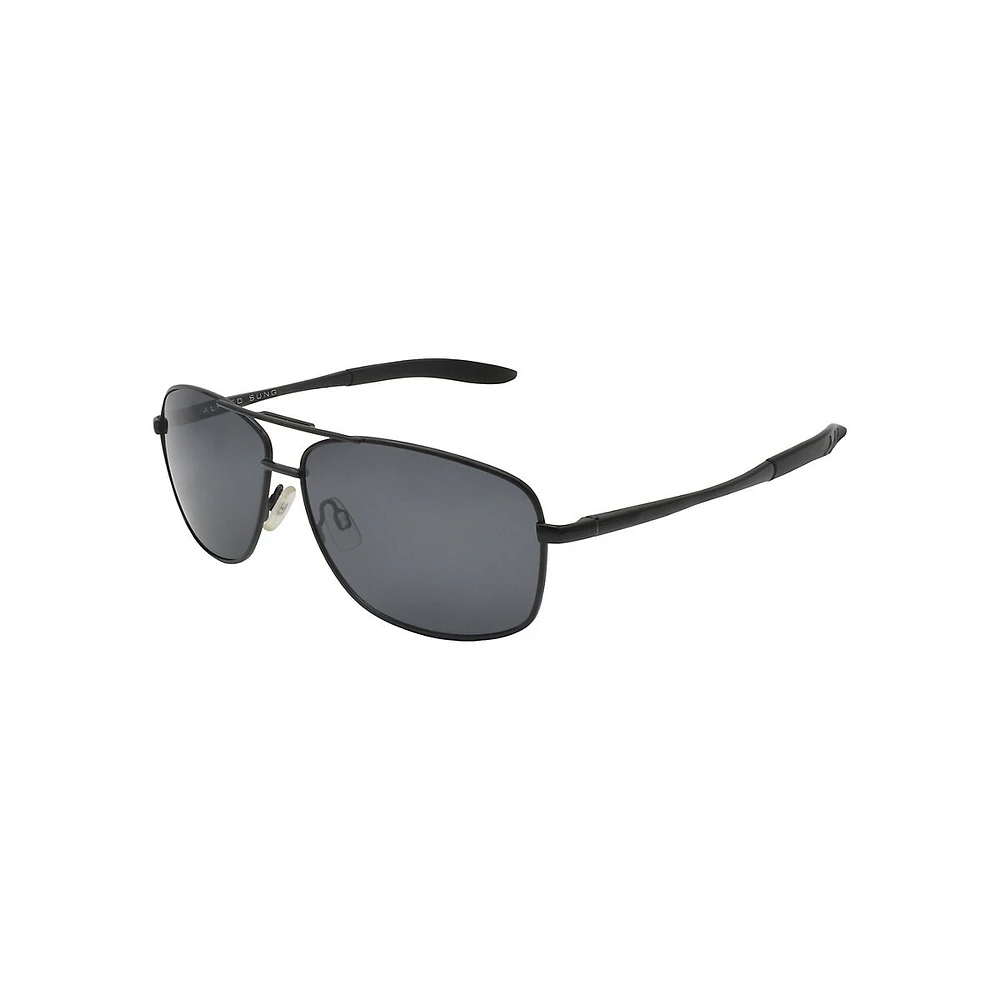 57MM Rectangle Aviator Sunglasses