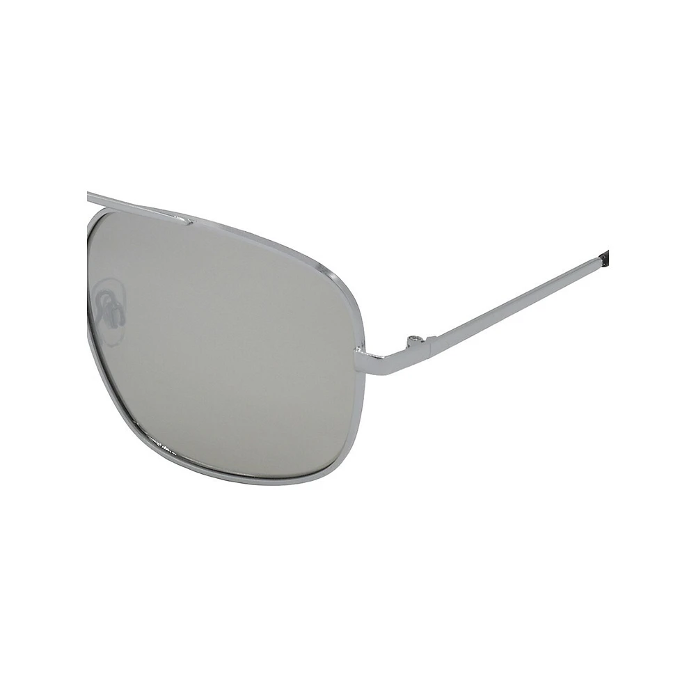 Lunettes de soleil polarisées aviateur carrées modifiées 55M
