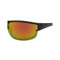 Sport 62MM Semi-Rimless Mirrored Shield Sunglasses