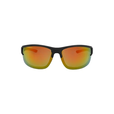 Sport 62MM Semi-Rimless Mirrored Shield Sunglasses