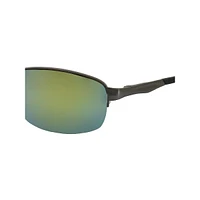 Sport 54MM Semi Rimless Oval Sunglasses