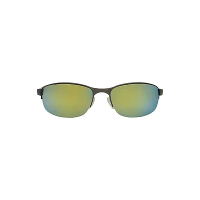 Sport 54MM Semi Rimless Oval Sunglasses