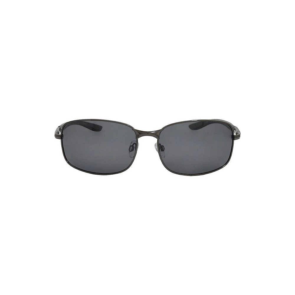 57MM Polarized Modified Rectangle Sunglasses
