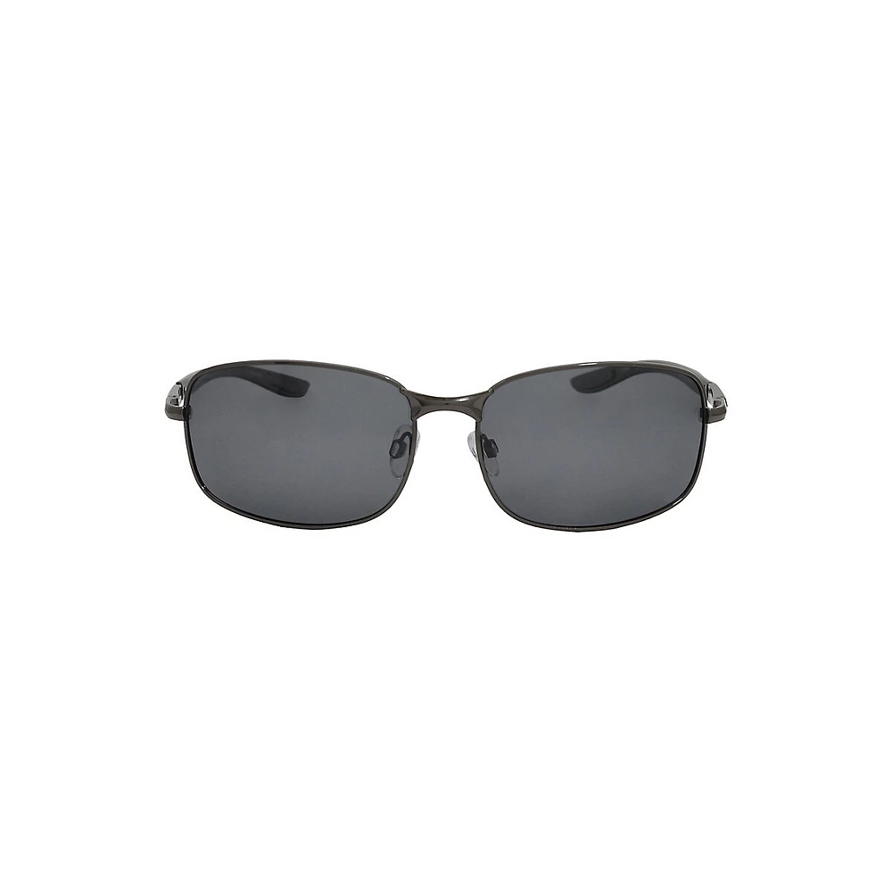 57MM Polarized Modified Rectangle Sunglasses