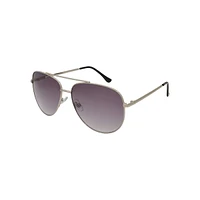 57MM Classic Aviator Wide-Fit Polarized Sunglasses