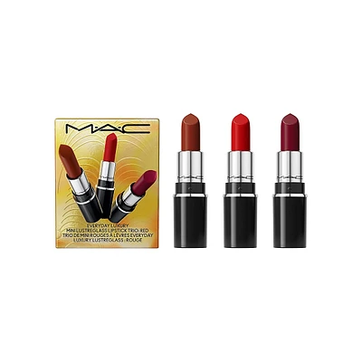 Everyday Luxury Mini Lustreglass Lipstick Trio: Red