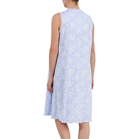 Floral-Print Cotton Nightgown