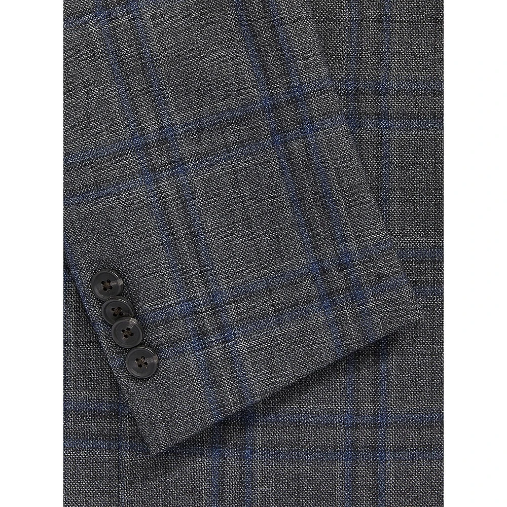 Jake Modern-Fit Wool Large Plaid Sport Coat