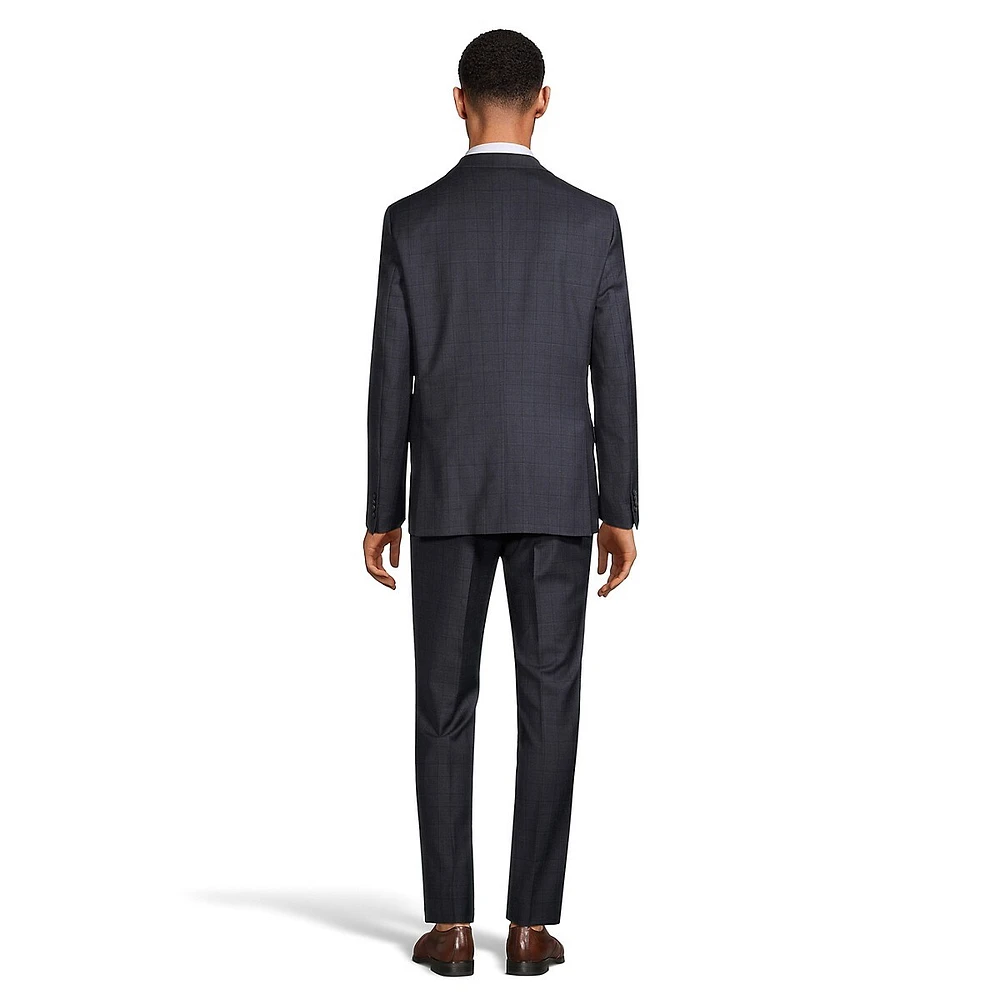 Joe Modern-Fit 100's Wool Prince Of Wales Check Suit