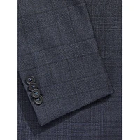 Joe Modern-Fit 100's Wool Prince Of Wales Check Suit