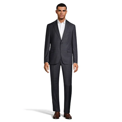 Joe Modern-Fit 100's Wool Prince Of Wales Check Suit