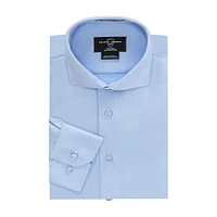 Modern-Fit Micro-Herringbone Dress Shirt