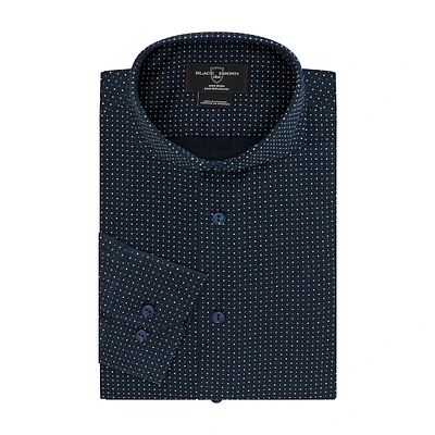 Slim-Fit Neat-Print Dress Shirt