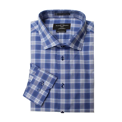 Moderate-Fit Non-Iron Plaid Dress Shirt