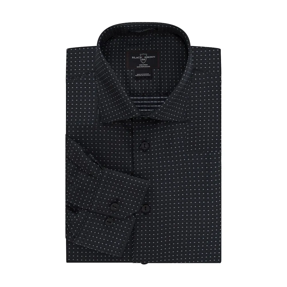 Non-Iron Dotted Dress Shirt