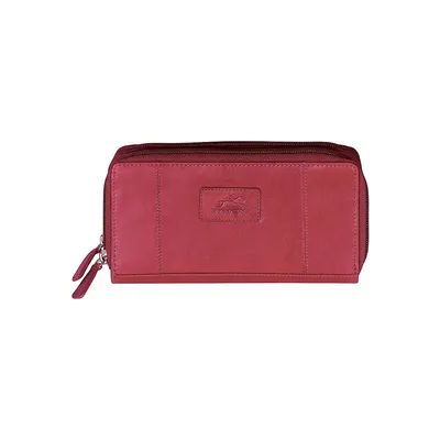 ​Casablanca RFID Secure Double Zipper Wallet